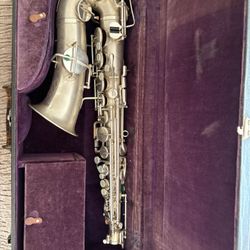Vintage Buescher True Tone Alto Sax Original Silver Plate