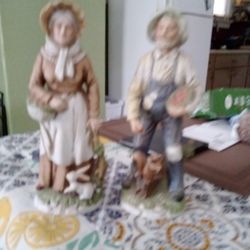Old Couple Figures - Ceramic 