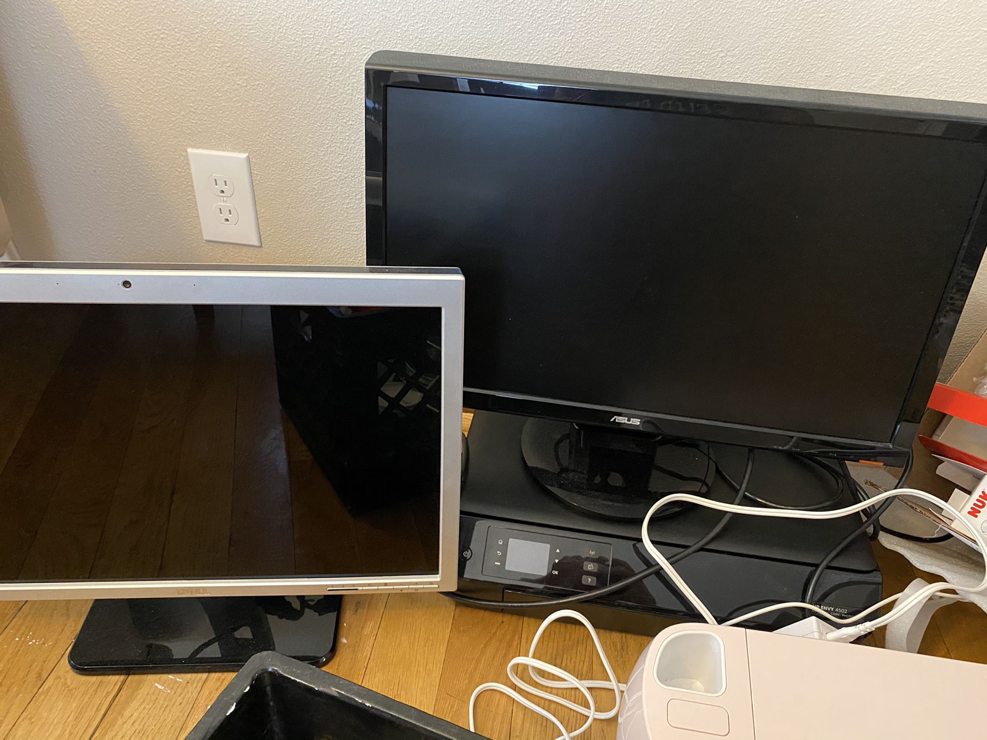 Two 23” Monitors With Internal Speakers