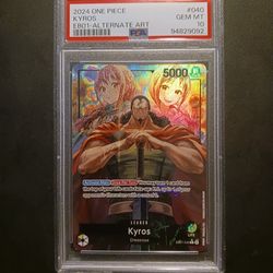 One Piece Card Game TCG Kyros EB01-040 Alt Art PSA 10