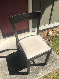 4 dark brown/black chairs