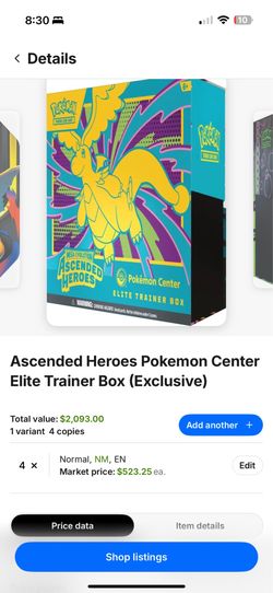 Ascended héroes Pokemon center ETB