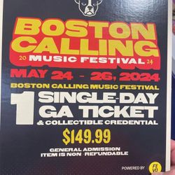 Boston Calling FRIDAY 1-day GA Tickets (Ed Sheeran) X 3