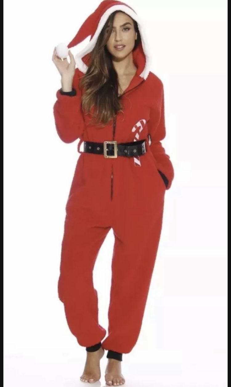 Christmas  Santa Women Onesie Size XL 