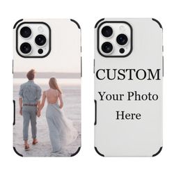 Custom iPhone 16 Pro Max Case – Matte Black Shockproof (Your Photo or Custom Design)