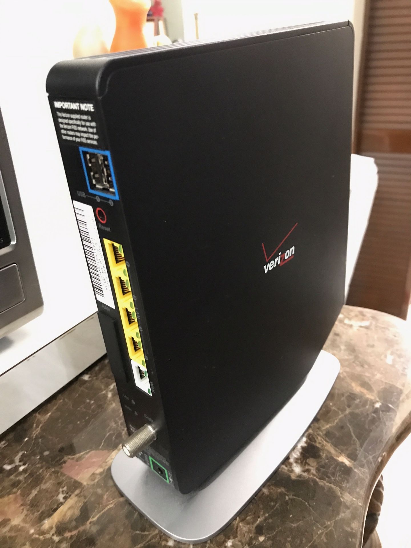 FIOS/FRONTIER 4-port Wireless Full-Speed MODEM/ROUTER - G1100 (for fiber service)