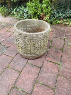 Large Celtic Cement Planter