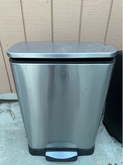38 Litros / 10 Galones de Acero Inoxidable Rectangular Cubo de Basura para Cocina