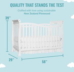 New Convertible Crib (can Be Used As Bed)