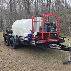 Hotsy 1270SS Hot Water Pressure Washer Trailer Rig - Complete