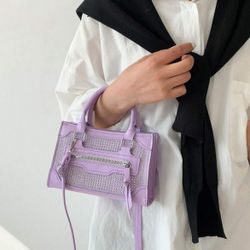 New Purple Rhinestones Bag