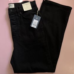 Straight Leg Black Jeans