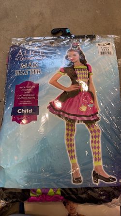 Alice in Wonderland Mad Hatter Child Costume Large