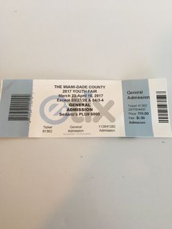 General admission for youth fair