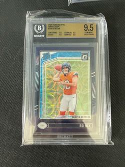 2024 Donruss Optic Bo Nix Purple Scope Rated Rookie BGS 9.5