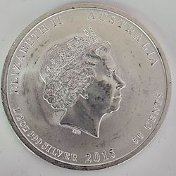 2015 Australia 1/2 oz Silver "Battle of the Coral Sea" Coin (50 Cents)