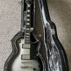 Epiphone Les Paul LE Custom Silver Burst Electric Guitar + Hard Case