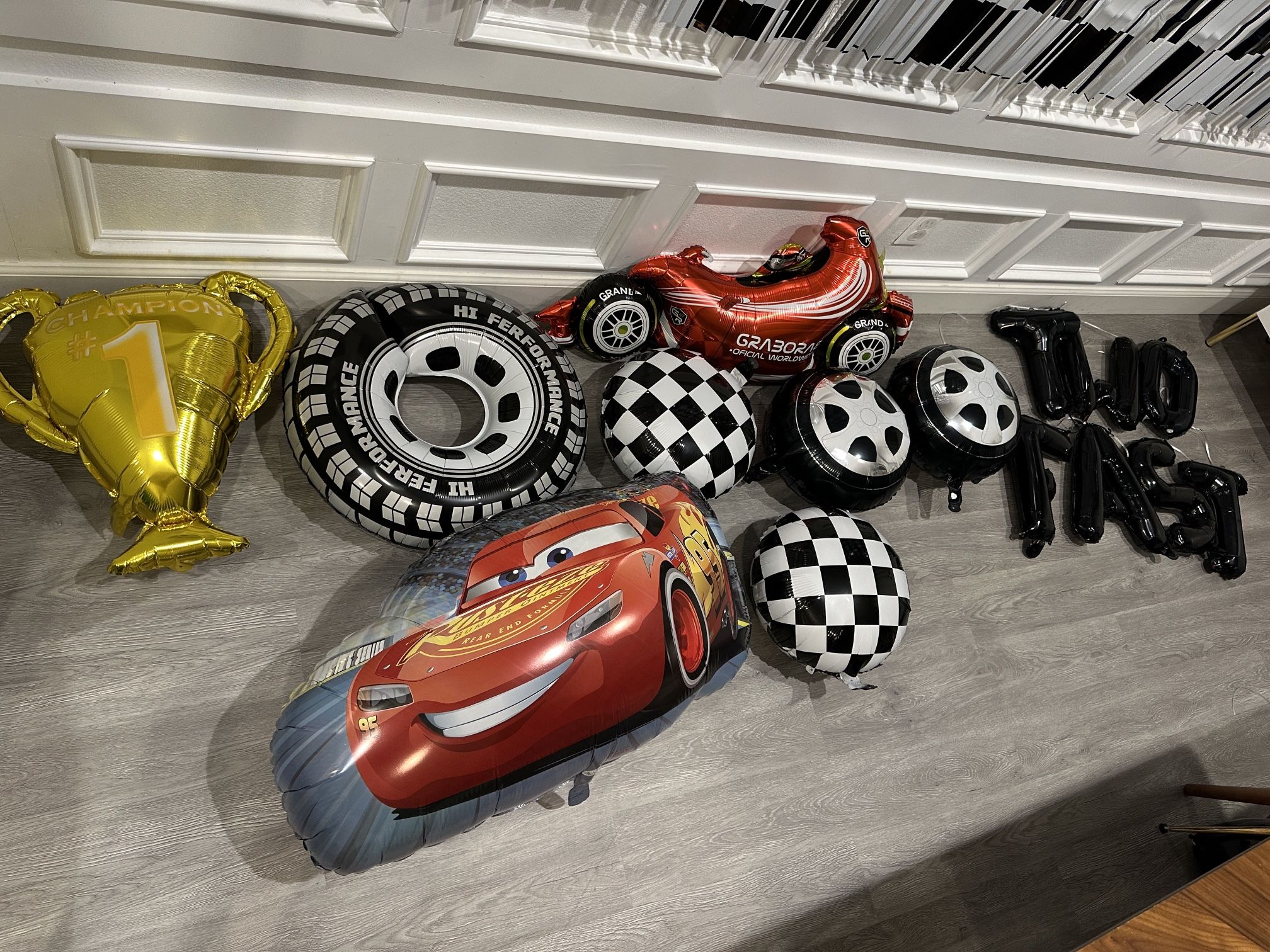 disney pixar Cars Lightning Mcqueen birthday decor for 2 two year old!