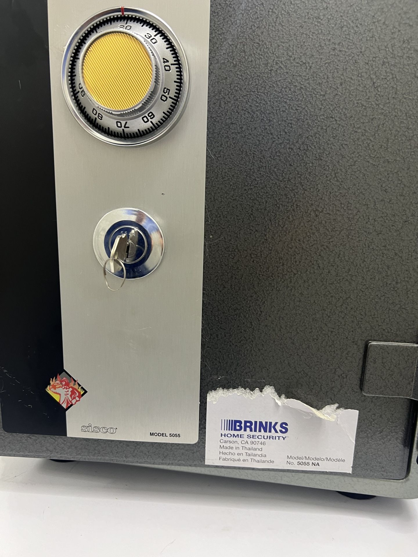 Brinks Home Security Fire Resistance Safe Model Number 5055