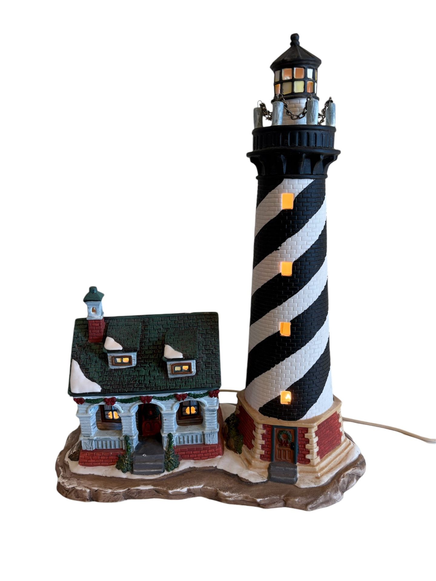 Vintage O'Well Large 12” Christmas Village Lighthouse Limited Edition 2000