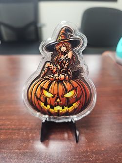 100 gram Copper coin Witch on Pumpkin