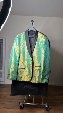 Teal Gold Faded Blazer