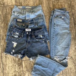 Jean Shorts And Paints