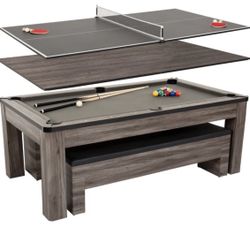 BLACK FRIDAY SALE*** - 7’ 3-in-1 Combination Table (Billiards & Table Tennis)