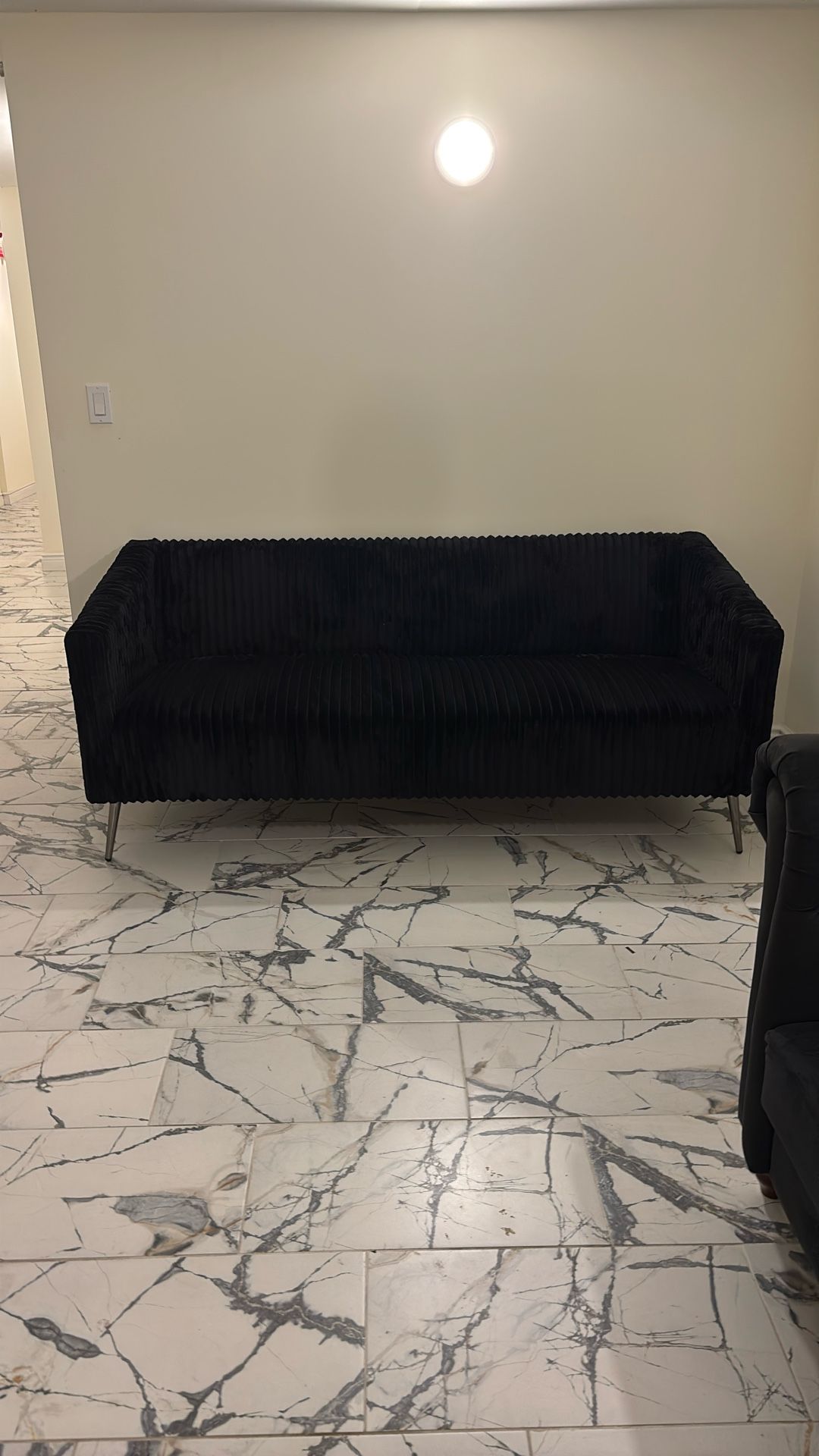 Black Comfortable Couch IKEA With Metal Legs