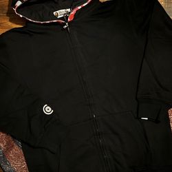 Bape hoodie double hooded L left fits like a M