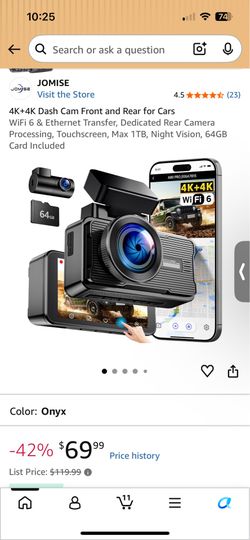 4K+4K Dash Cam Front and Rear for Cars