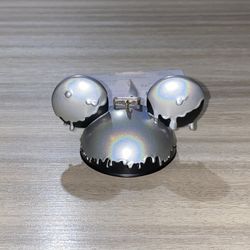 New Disney Ornament Mickey Ears 100 Years Wonder Platinum Drip 2023 DLR.  