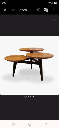Moti  Edna solid Mango Wood rustic multi-level coffee table
