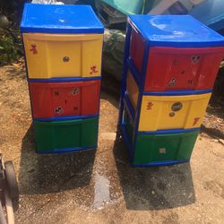 Set Of Two Large Storage Drawer Cabinets Both For $35 Farm