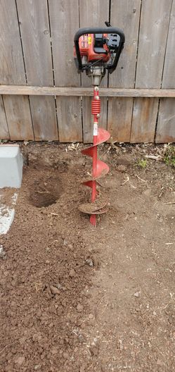 8 in power post hole digger