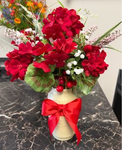 Cute Handmade Faux Flower Arrangement. See Description