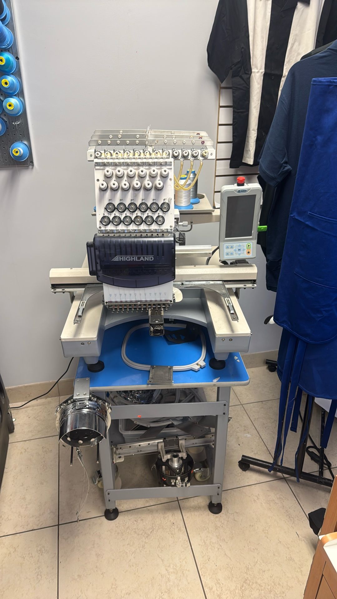 Highland 12 Needle Commercial Embroidery Machine