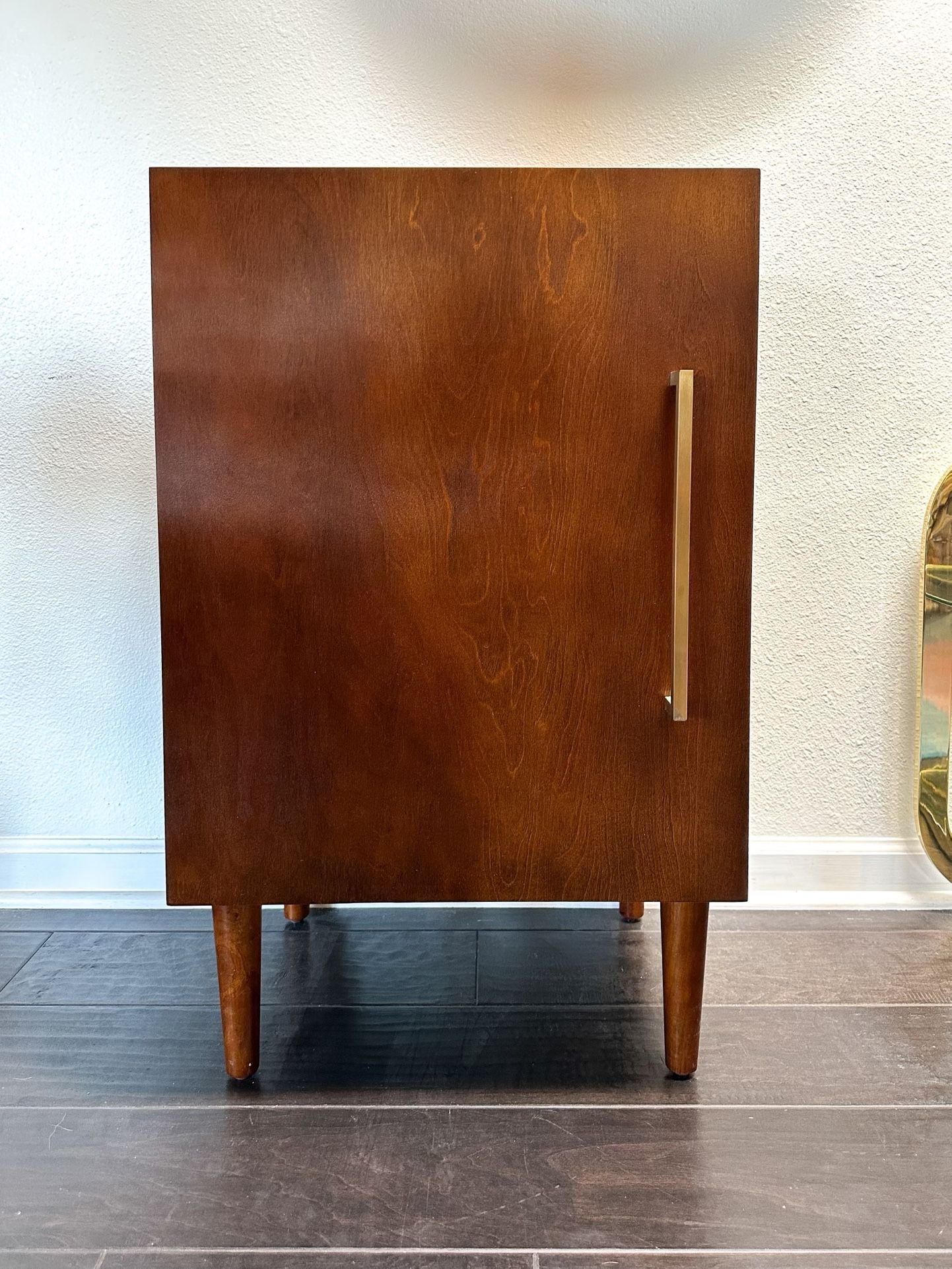 Pottery Barn Mahogany Presley Record Player Stand