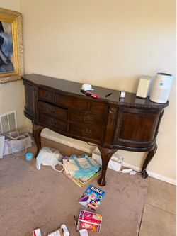 ✨ Vintage Solid Wood Buffet / Sideboard – $200 OBO ✨