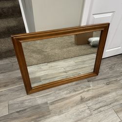 Mirror w/ Solid Wood Frame. Vintage