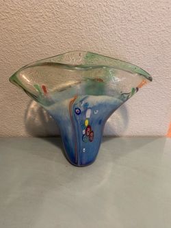 MURANO MULTI-COLORED GLASS VASE