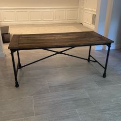 Restoration Hardware Industrial Wood & Iron Table – 6ft