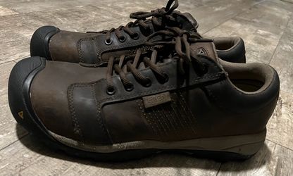 KEEN Men's La Conner ESD Aluminum Toe Work Boots Size 11.5EE Brown Leather