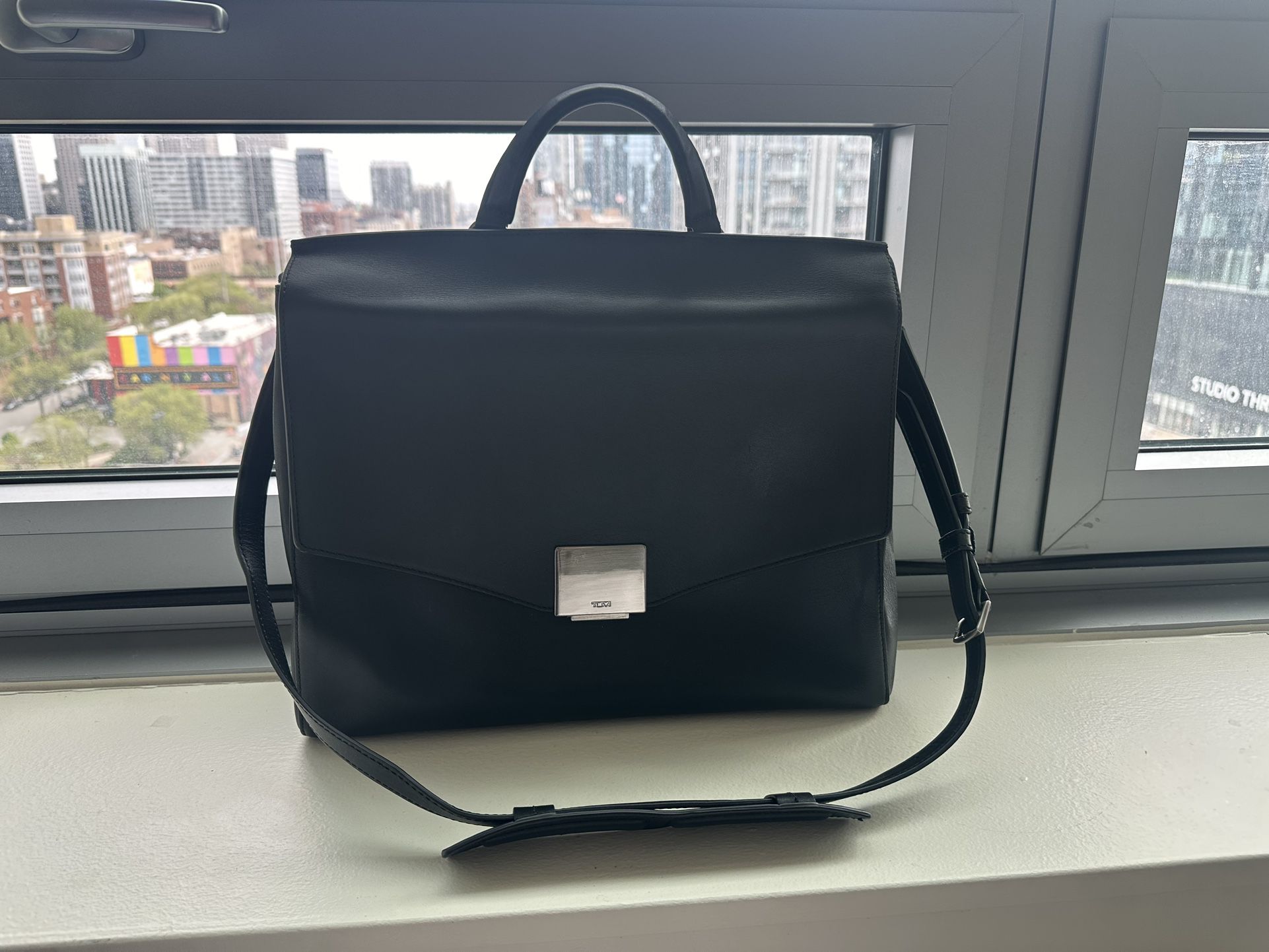 Tumi Mariella Tavi Leather Satchel Briefcase Bag