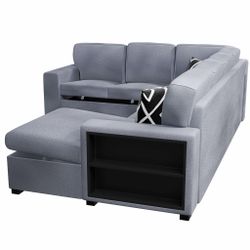 New Sleeper Sectional Couch! Includes Free Delivery 🚚! Free Assembly!