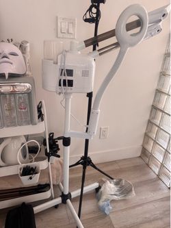 3 in 1 Professional Facial Steamer for Face with Hot & Cold Nozzle 5X Magnifying Lamp Face Steamer for Esthetician vaporizador Facial Use at Home or S