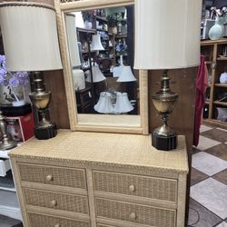 Wood Dresser Wicker Exterior 
