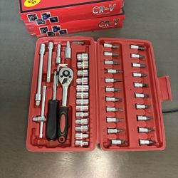 🔥 46-Piece Socket & Bit Tool Set – CR-V Steel