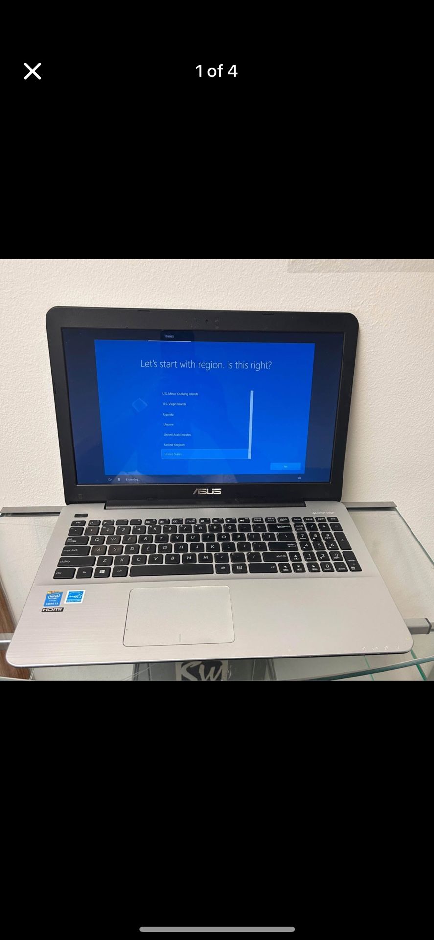15” ASUS X series Laptop Computer
