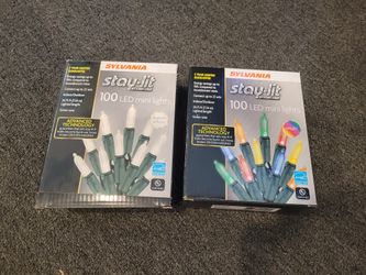 Brand New Sylvania Stay Lit 100 CT Christmas Holiday Light String Lights Set